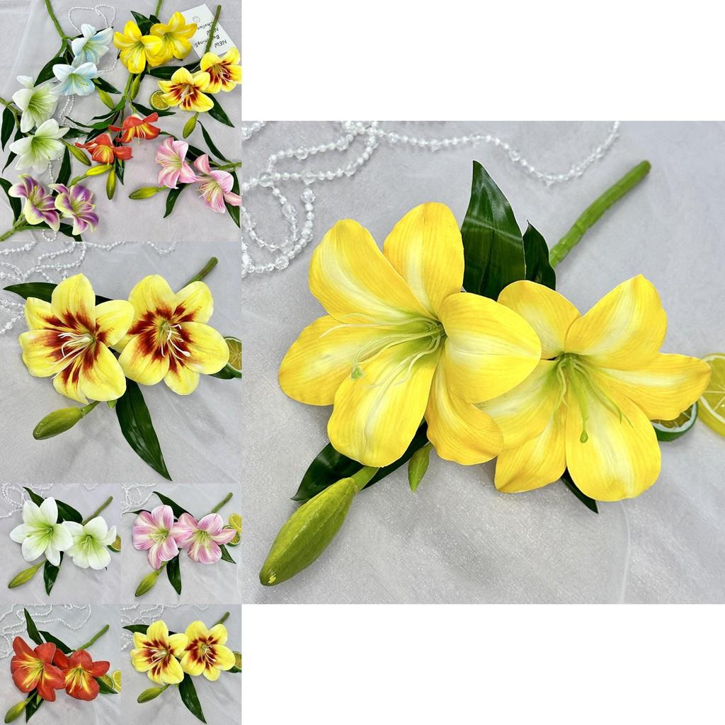 No Ip Realistic Lily And Foxglove Faux Flowers With 3d Printing For Home Styling