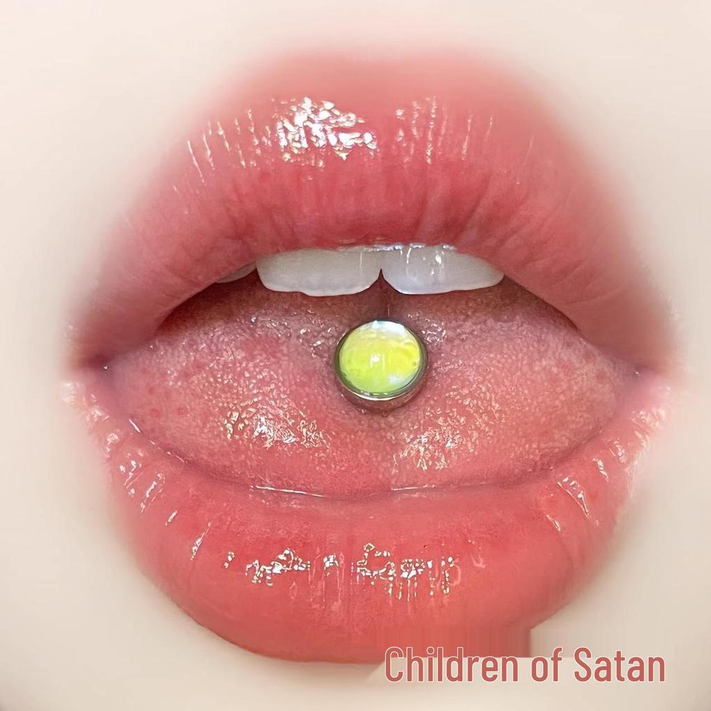 Милашка Горячая Девушка Титановая Сталь Кольцо для Языка Пирсинг Ювелирные Изделия с Внешним Спиральным Дизайном