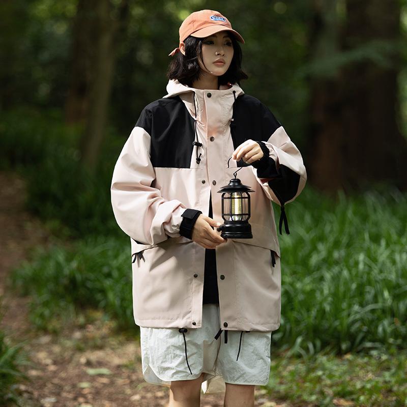 Tooling Jacket Spring and Autumn Outdoor Casual Loose Hooded Jacket Top