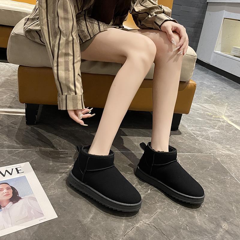 Зимние ботинки большого размера, импортная торговля, зимние, новые, с плоским дном, короткие, северо-восточные хлопковые ботинки, мужские, бархатные, утолщенные, теплые, женские, зимние ботинки