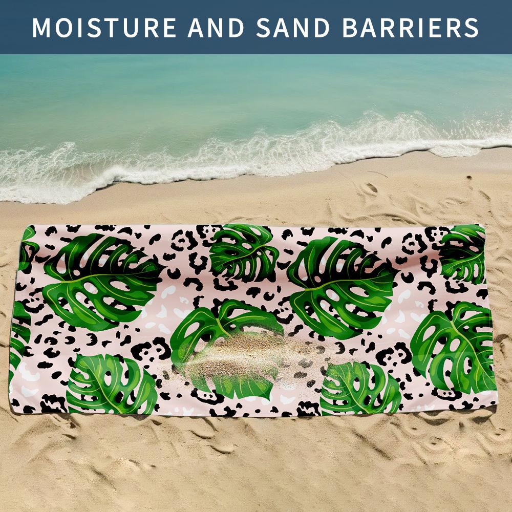 Двустороннее бархатное солнцезащитное пляжное полотенце летнее быстросохнущее полотенце микрофибра с принтом солнцезащитная шаль