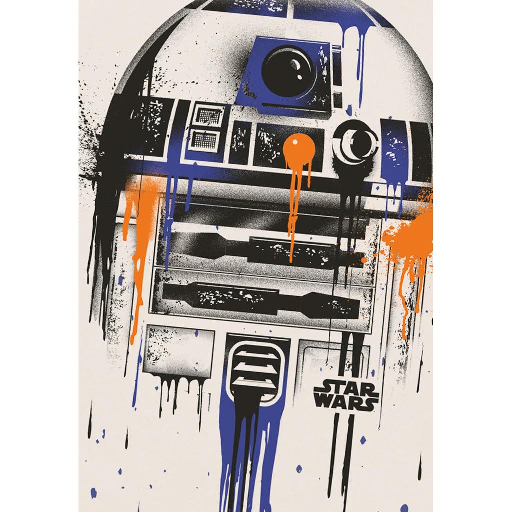 Star Wars Mens R2-D2 Paint Drip T-Shirt