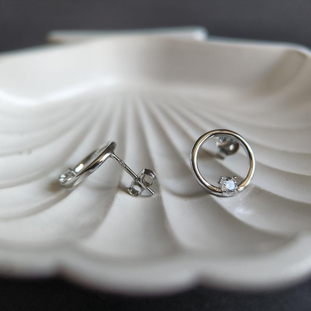 Silver Earrings with Cubic Zirkonia (2187431)