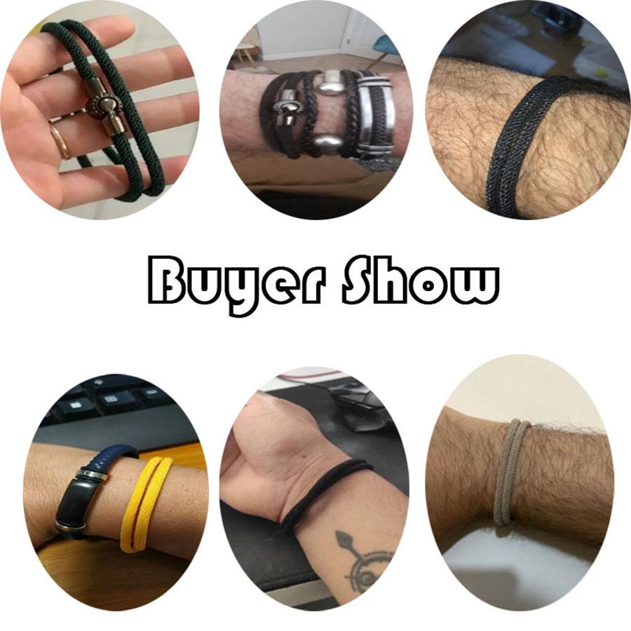 Noter Fashion Men Bracelet With A Grade 4mm String Bilayer Unique Magnet Buckle Cord Chain Braslet Multiple Colors Available