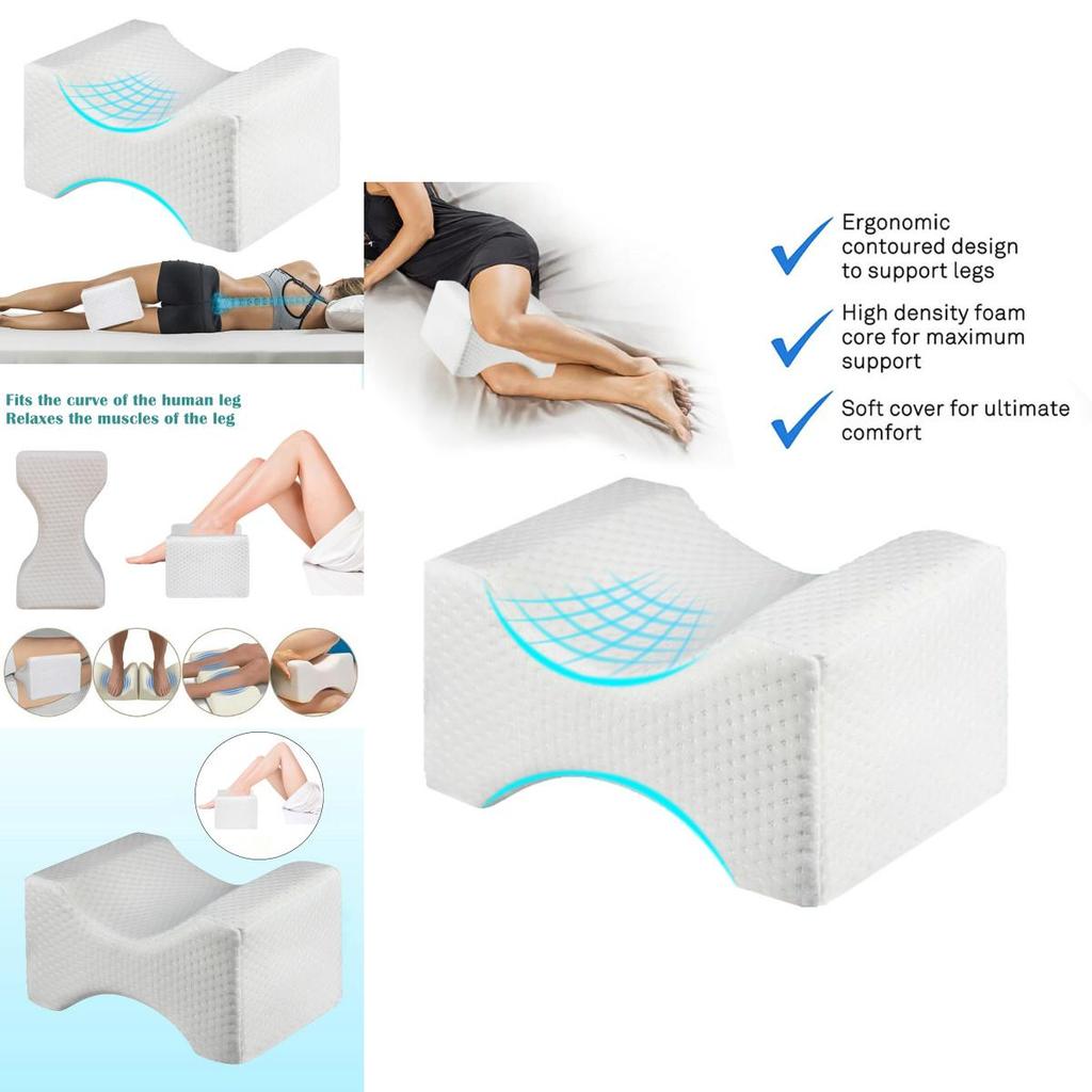 Comfortable Memory Foam Knee Pillow With Supportive Design For Hip Pain And Back Discomfort