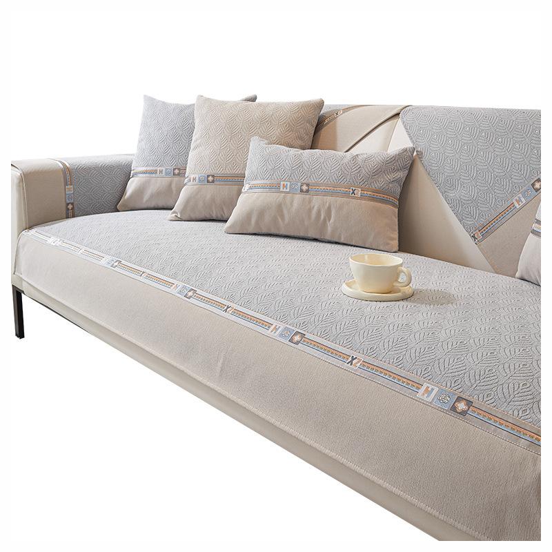 Подушка для дивана в скандинавском минималистском стиле, синель, универсальный чехол для дивана Four Seasons, устойчивый к пятнам, нескользящий, не царапающий спинку, полотенце