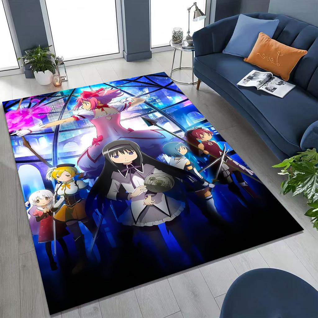 Мультяшный ковер Puella Magi Madoka Magica для девочки, аниме, для спальни, гостиной, дивана, домашний коврик, декор, большой детский нескользящий коврик для пола