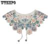 Chinese Style Embroidery Lace Fake Collar Colorful Petals Hollow-out Shawls Retro Vintage Blouses Shirts Decor Collar Scarf