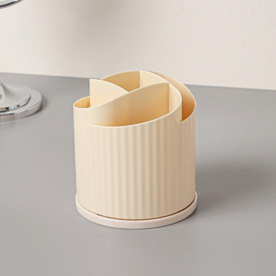 Вращающийся на 360 градусов держатель для кистей для макияжа, 5 отделений, органайзер для косметики, дизайн в виде цветка, вращающаяся подставка для кистей для макияжа