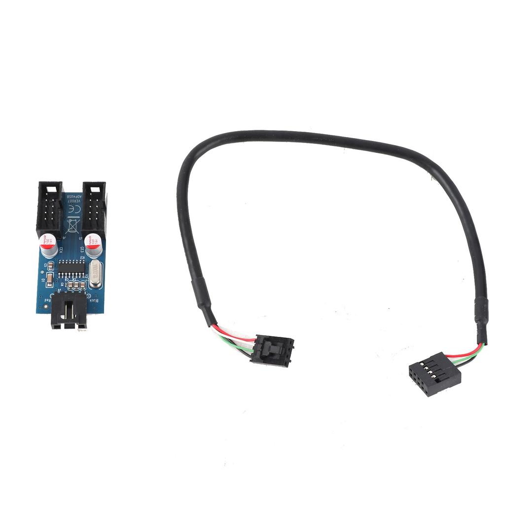 USB Motherboard Splitter 9Pin 1 to 2 PCB Expansion Chipset Board Computer Supplies