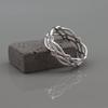 Jianjie European & American S925 Sterling Silver Multi-Layer Woven Ring - Unisex Holiday Accessory