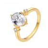 GRA 18K Gold Oval 2 CT Moissanite Ring 925 Sterling Silver D Colour Gemstone Rings Women's Wedding Timeless Jewelry