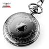 Best-Selling Classic Engraved Flip Cover Pocket Watch Necklace - Vintage Gift for Men & Women Students