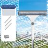 2 In 1 Window Mesh Screen Brush Window Cleaner Magic Broom Wiper Telescopic Long Handle Window Mop Squeegee Wiper Cleaning Tool