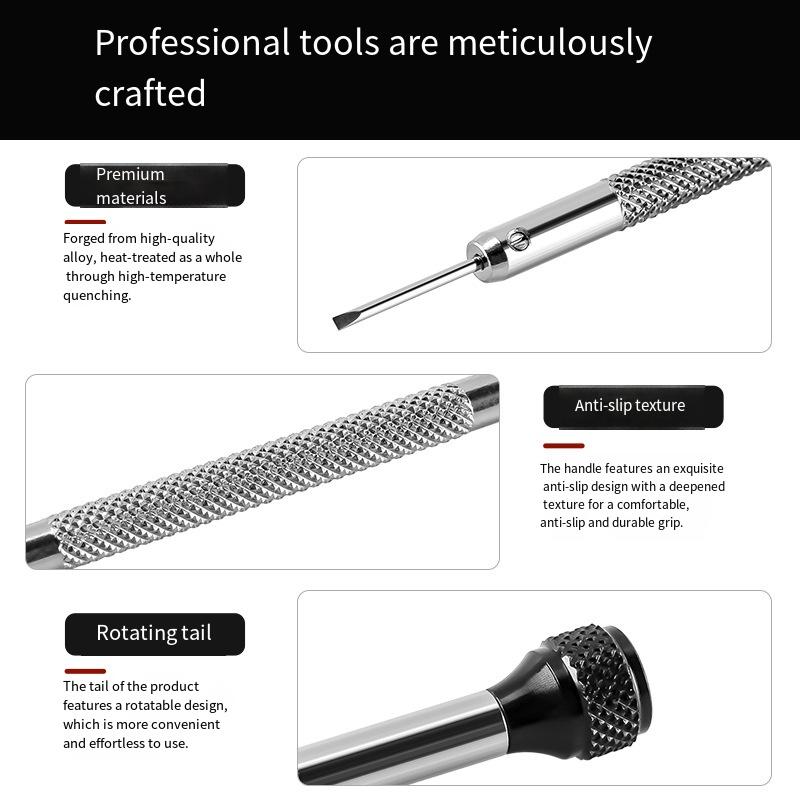 1шт инструмент для ремонта часов прецизионная пятикомпонентная отвертка сменная режущая головка пакетная головка цвет алюминий
