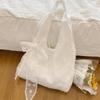 Elegant Travel Embroidery Lace Shoulder Bag Korean Style Large Capacity Women Sweet Tote Bag with Ribbons
