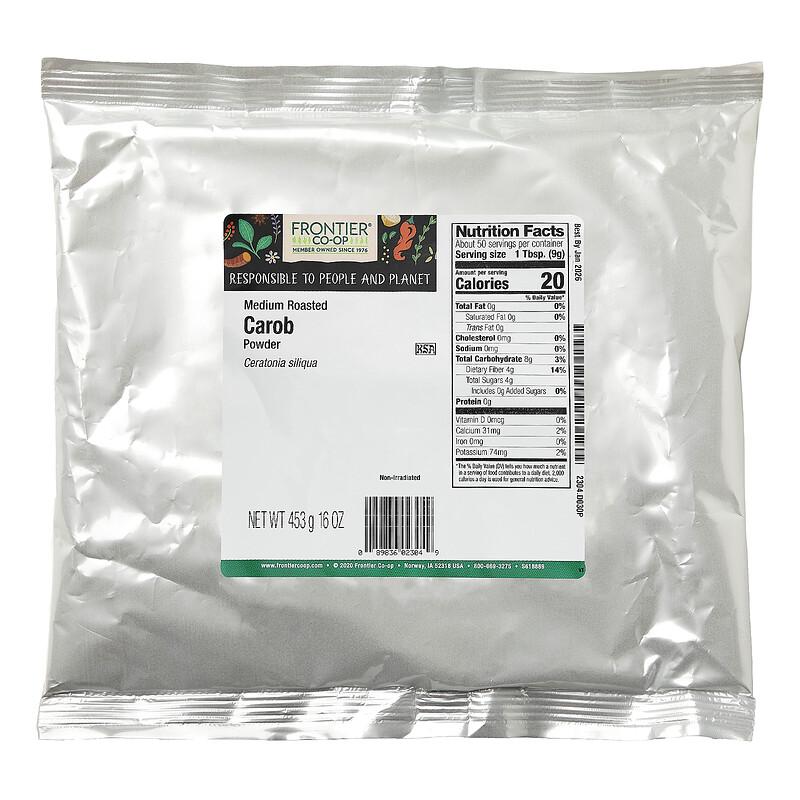 Medium Roasted Carob Powder, 16 oz (453 g)