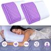 Cooling Memory Foam Bed Rest Pillow Ventilated Lavender Back And Side Sleepers Support Adult Sleeping Pillow with Removable Machine-Washable Cover
