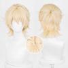 Высококачественный парик для косплея Лука 30 см, короткий, молочно-золотистый, с термостойкими синтетическими волосами, парики для косплея в стиле аниме + шапочка для парика