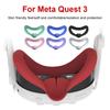 Silicone VR Face Cover for Meta Quest 3 Silicone Eye Mask Sweatproof Mask Face Cushion Replacement for VR Glasses Accessories
