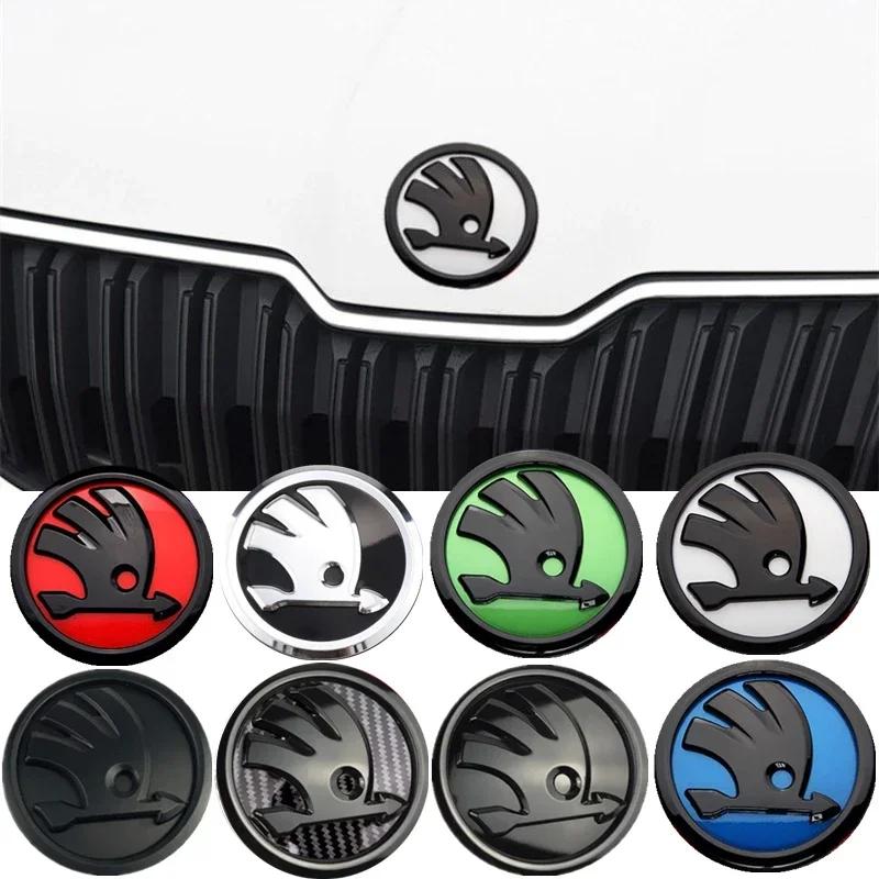 2025 Новый 100 мм ABS Автомобильная Передняя Эмблема Задний Значок Багажника Наклейка для Skoda Fabia 1 2 A7 Octavia RS Superb Rapid Yeti Karoq Авто Аксессуары