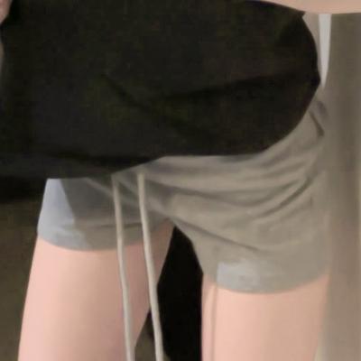 Серые шорты женские летние новые облегающие спортивные штаны с высокой талией и тонким шнурком