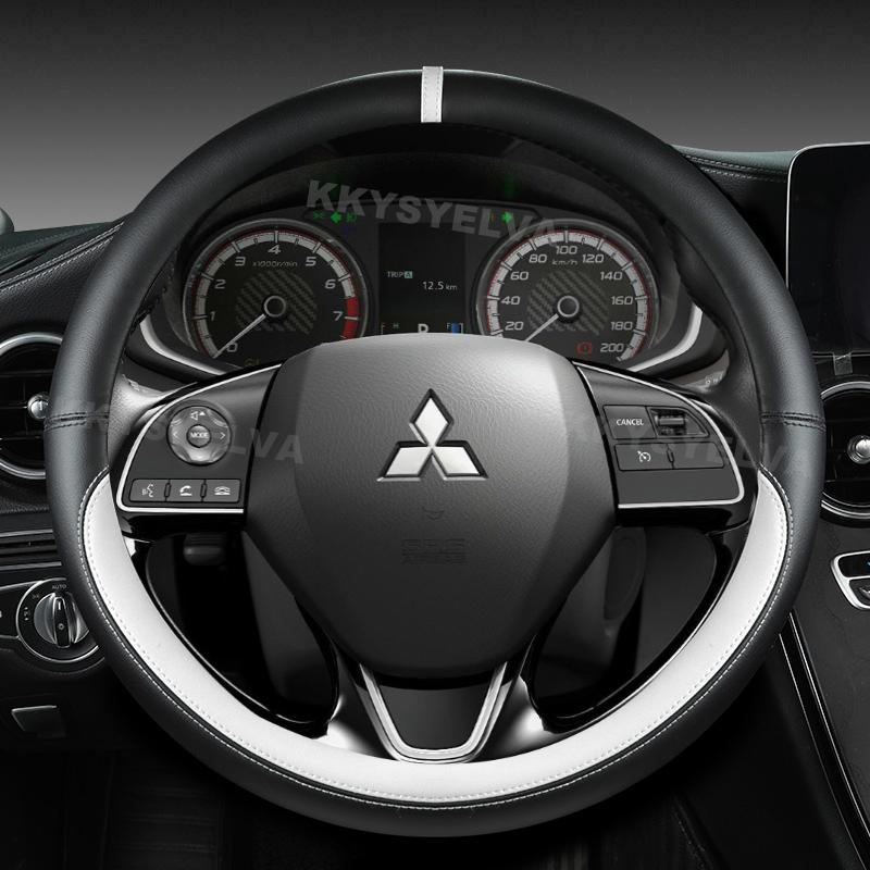 Автомобильный чехол на руль для Mitsubishi Outlander Mirage ASX 2012-Eclipse Cross 2017-L200 2015-2017, автоаксессуары