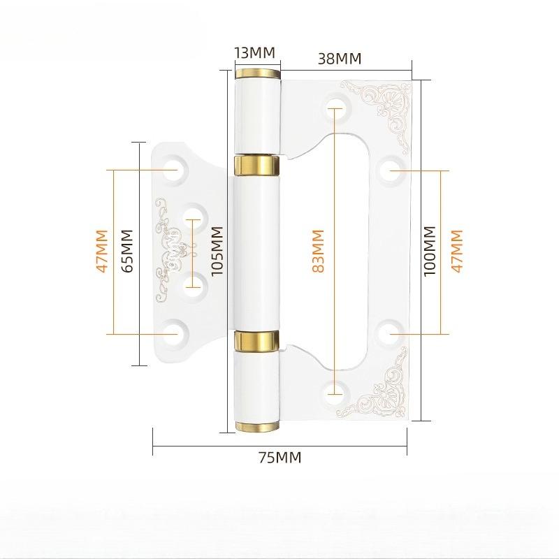 4/5 Inches 2Pcs (1 Pair) Door Butt Hinges Furniture Hardware Accessories 304 Stainless Steel Flat Door Thick High Quality Hinge