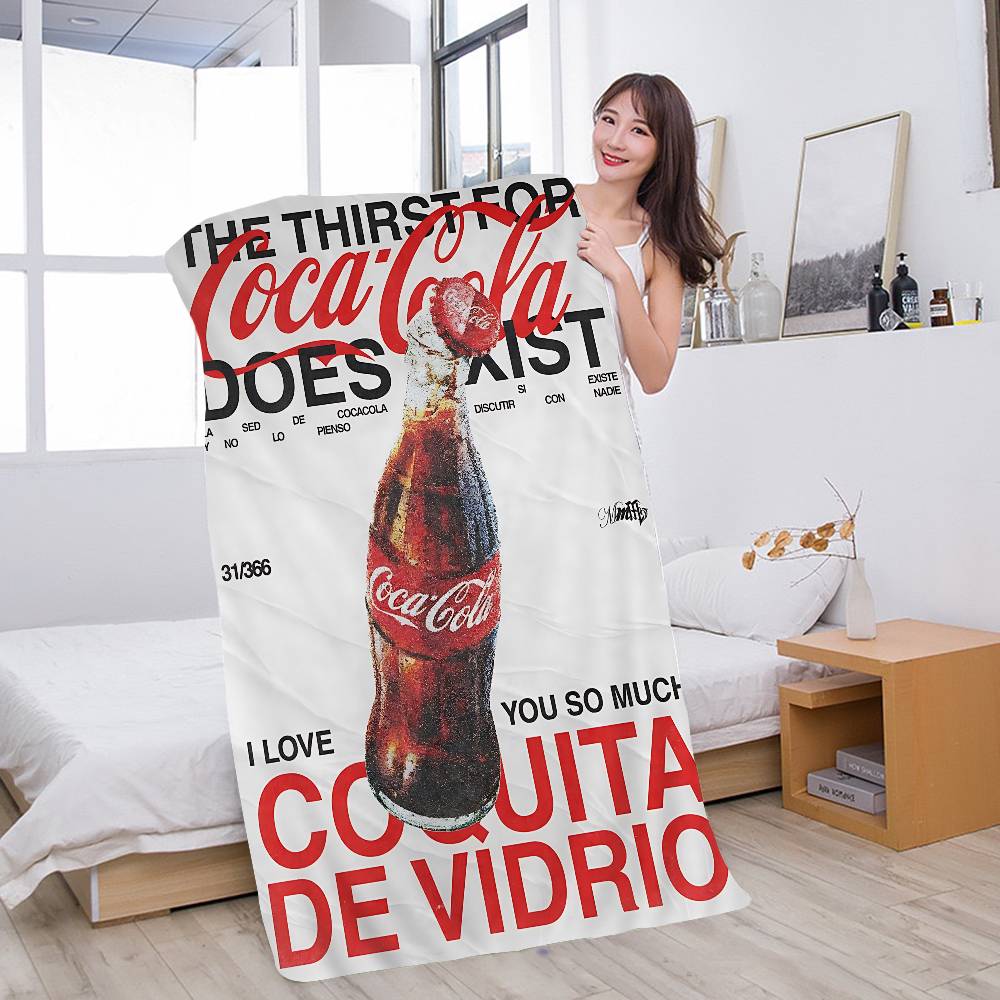 Логотип C-COCA C-COLAS Аниме Пляжное Полотенце для плавания Мягкое Впитывающее Мочалка Детские Подарки Для детей Путешествия Кемпинг Спортзал