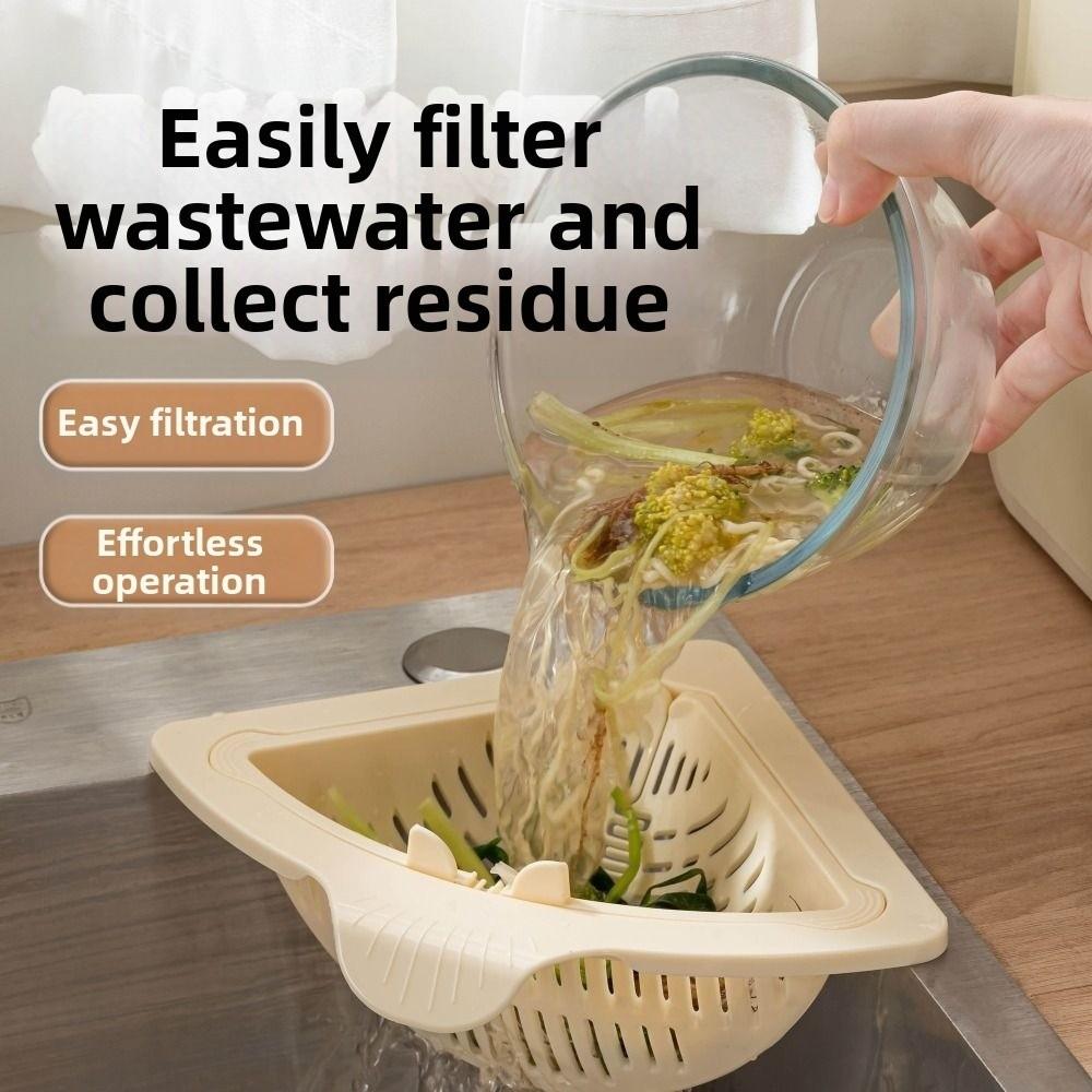 Triangle Sink Strainer Basket Creative Food Residue Separator Kitchen Garbage Filter Home Storage
