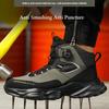 Защитная обувь с поворотной кнопкой, рабочие ботинки со стальным подноском для мужчин, легкая рабочая обувь с защитой, рабочие кроссовки с защитой от проколов