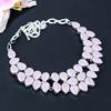 Pink Chalcedony Gemstone Handmade 925 Sterling Silver Jewelry Necklace 18" KG-400