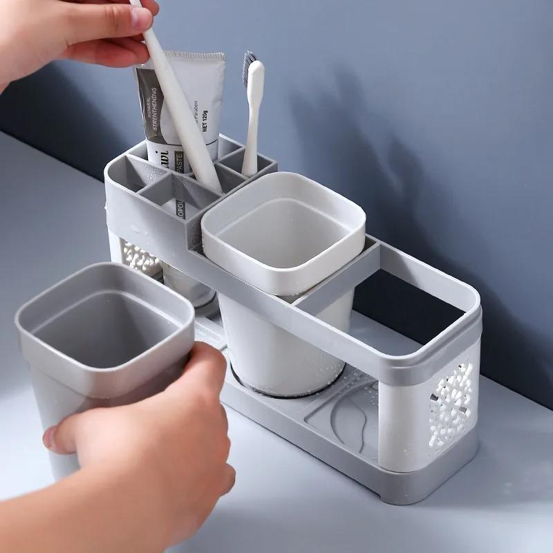 Washing Cup Toothbrush Holder Set Creative Family Couple Mouthwash Cup Home Dental Set with Two Cups Single Cup Bathroom