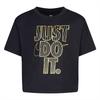 Nike Girls Just Do It Metallic Cropped Boxy T-Shirt