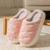 Пара хлопковых туфель для женщин, Нескользящие домашние тапочки для помещений, Теплые тапочки и обувь на толстой подошве