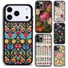Чехол для телефона с вышивкой цветов для iPhone 17 16 15 14 13 12 11 Pro Max Plus 17Air Мягкий силиконовый чехол