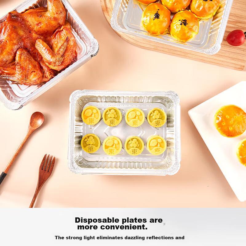 Suncojia Aluminum Foil Trays, Baking Pans, Barbecue Foil Dishes, Oven And Grill Pans, Set of 10
