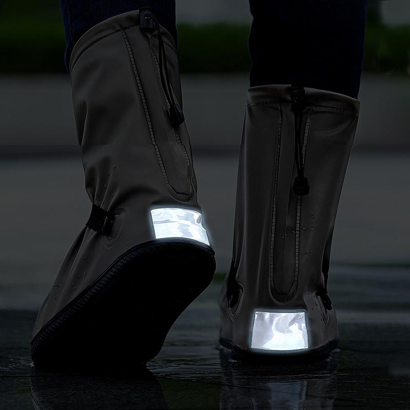 Чехлы для обуви из ПВХ для путешествий на открытом воздухе, высокие бахилы для дождливого дня, водонепроницаемые противоскользящие бахилы, непромокаемые бахилы