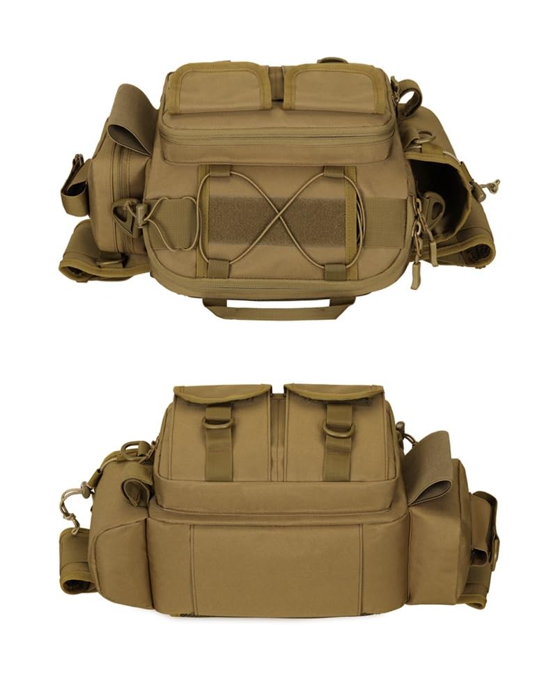 PHOENIX IKKI Large Capacity Fishing Fishing Tackle Fishing Rod Waist Shoulder Black 3-Way Bag, Bag, Holder, Run-and-Gun Bag, Bag, Bag,