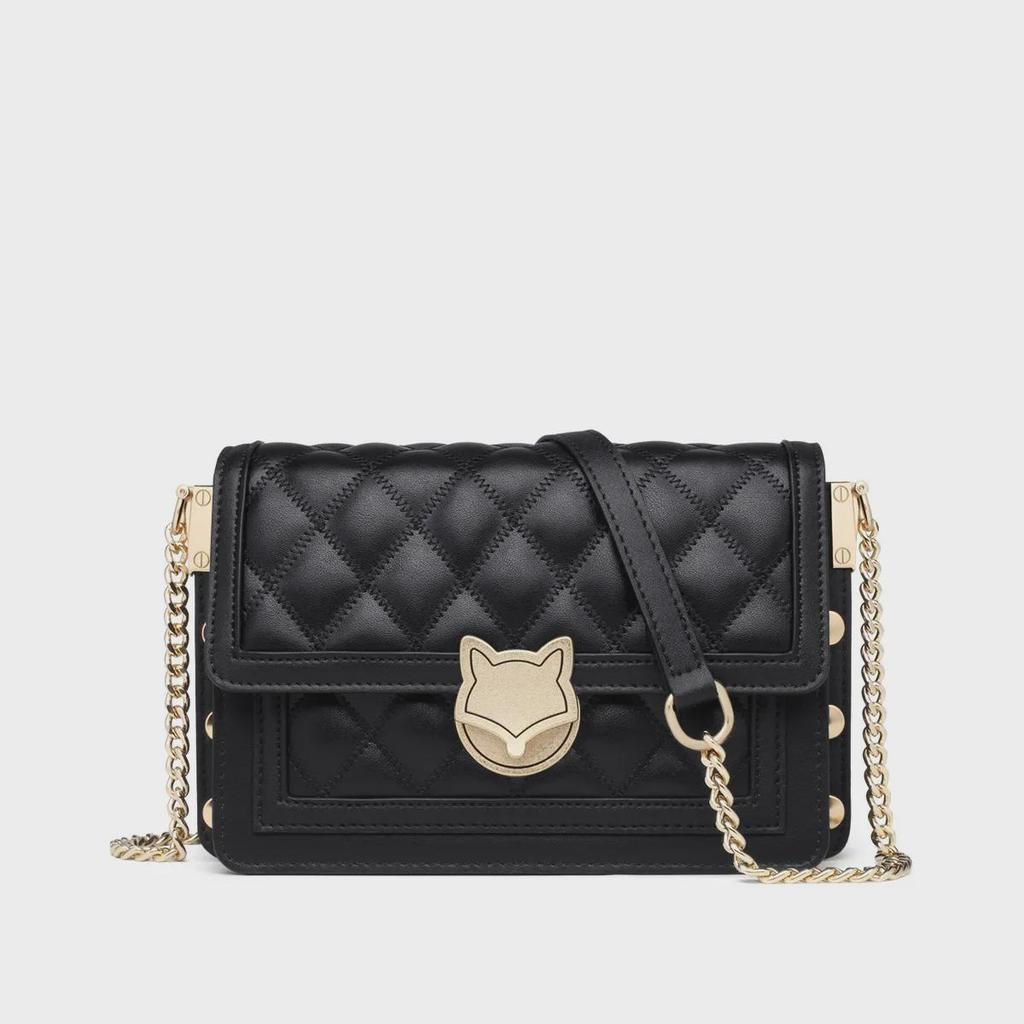 2024 Новая Мода Женская Сумка Кроссбоди с Цепочкой и Черными Бриллиантами - Продвинутый Стиль для Поездок