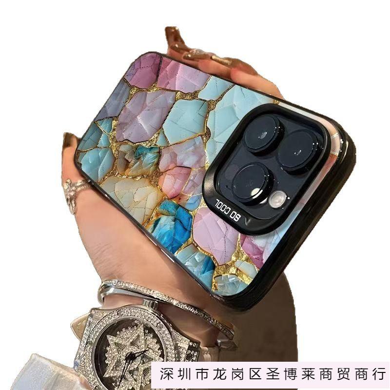 Новый цветной серебристый камень подходит для чехла мобильного телефона iphone16 Apple 15promax/14 Европейский и Американский 13pro12 личность