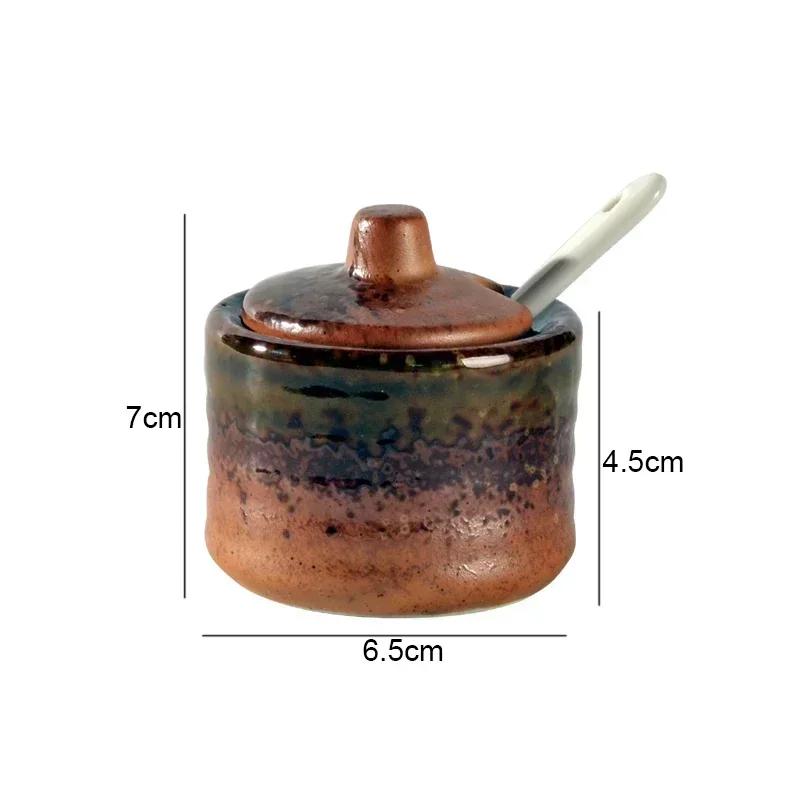 Ретро керамические банки для приправ Солонки и перечницы Кухонные принадлежности для специй Банки для специй Коробка для приправ Кухонные принадлежности