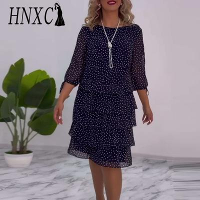 Женская мода лето весна короткий рукав О-образный вырез повседневные платья