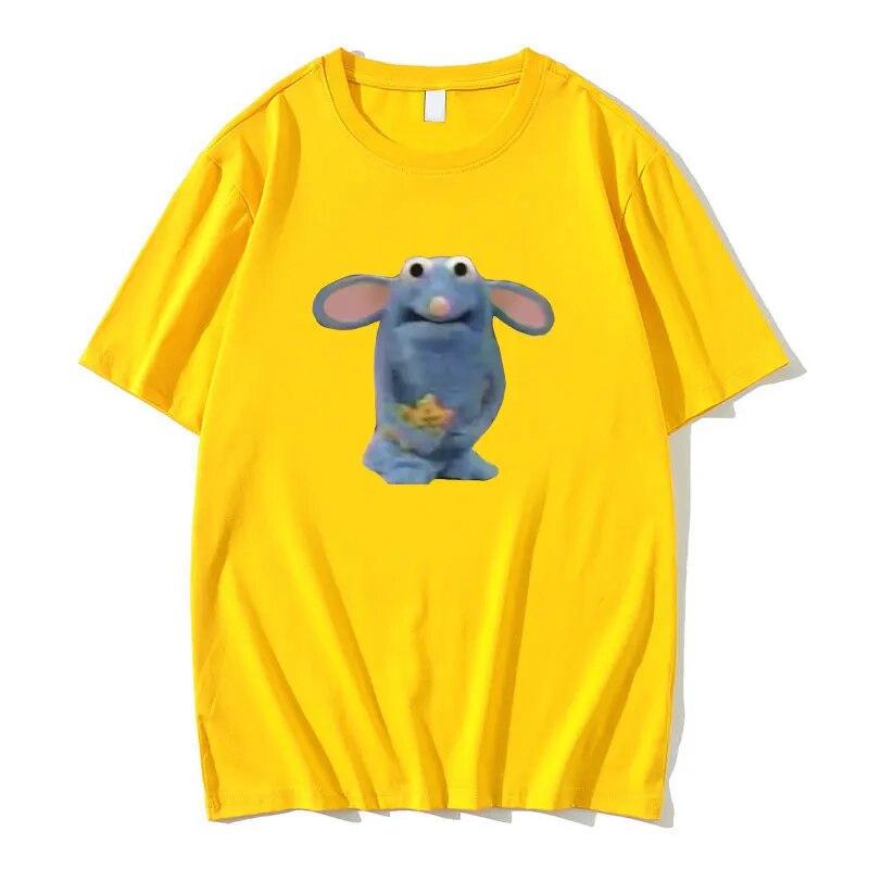 Забавная футболка с принтом Tutter Mouse, милые футболки унисекс, летние женские модные повседневные свободные футболки унисекс, футболки унисекс из 100% чистого хлопка