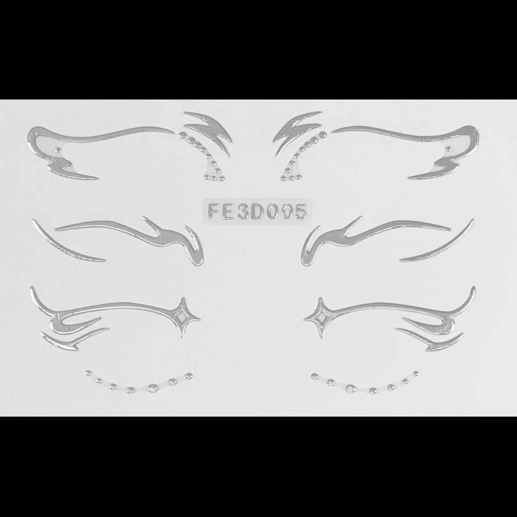 Лазерная подводка для глаз, 3D трехмерная рельефная наклейка-бабочка для макияжа глаз, сценическая наклейка-татуировка