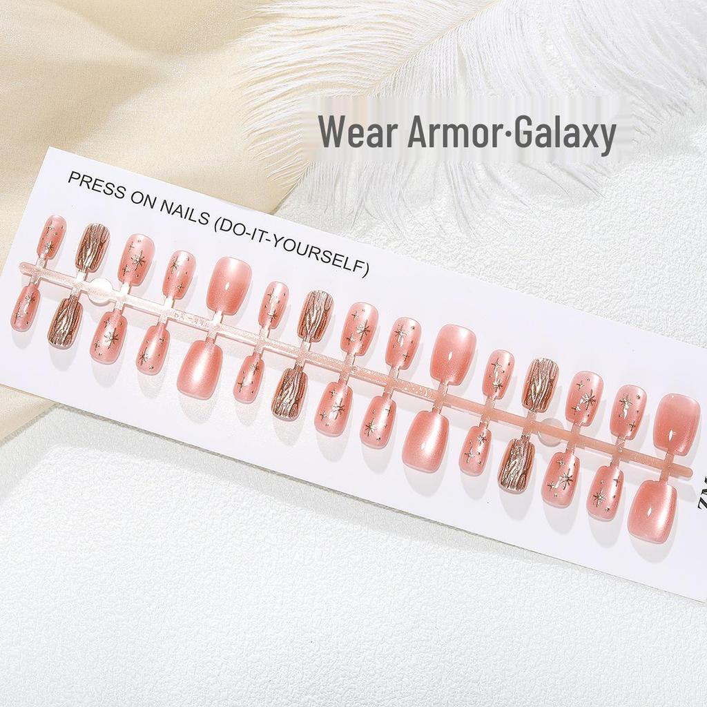 Румяна для ногтей с позолотой «кошачий глаз» — набор из 30 предметов, ручная работа, готовые к использованию размеры XS/S/M