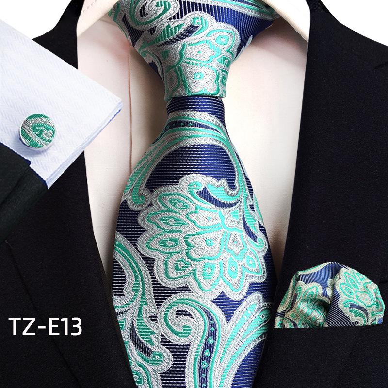 Paisley Waist Flower Men's Tie, Pocket Square, and Cufflinks Set - 2025 Edition