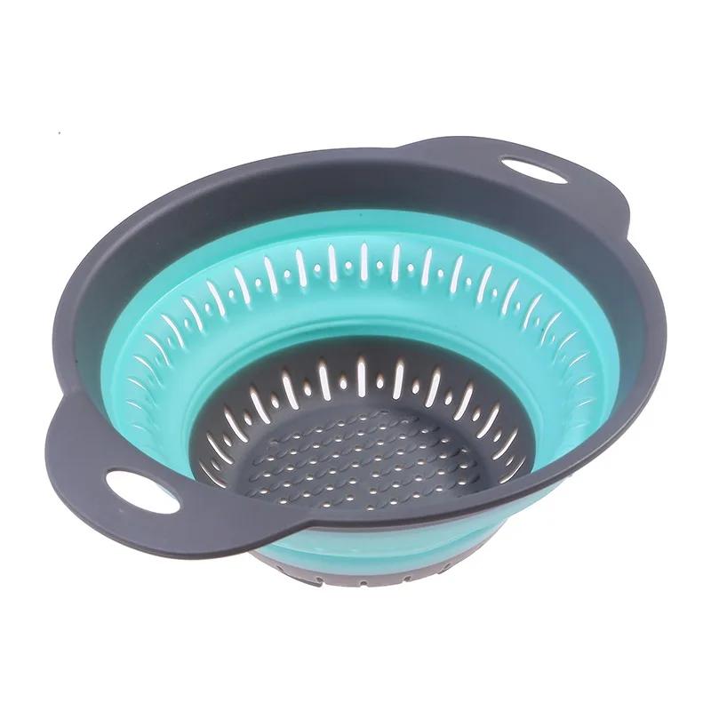 Складная силиконовая корзина для хранения на кухне, многофункциональная сушилка для фруктов и овощей, складной кухонный органайзер для сушки, кухонные гаджеты