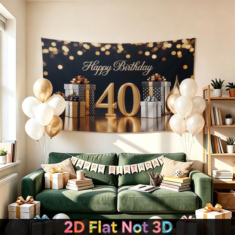 Party Backdrop Birthday 40th Photo Booth Background Front Door Decor