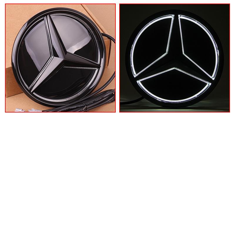 3D Mirror Car Front Grille Emblem Star Badge Logo LED For Mercedes Benz W205 W204 W253 W213 W206 W166 gle glc BF1